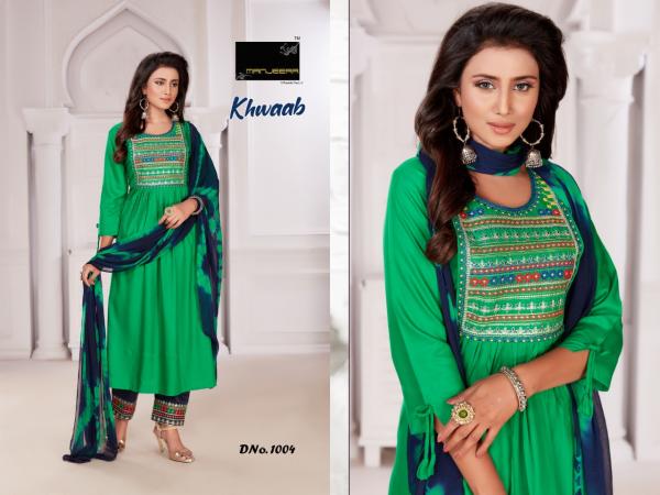 Manjeera Khwaab Rayon Fancy Embroidery Readymade Salwar